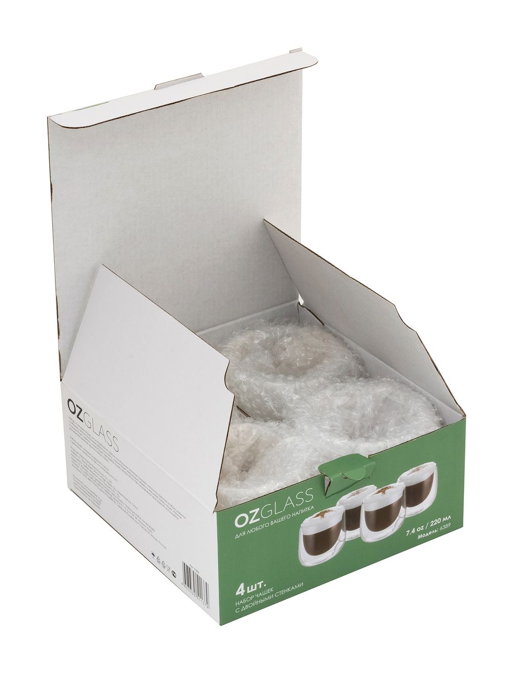 Чашка из стекла с двойными стенками 220 мл