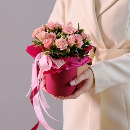 Нежная композиция с кустовой розой #194