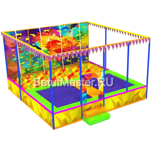Батутная арена "Цветная мозайка" 4,65x4,65x2,5 м