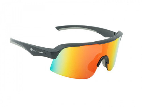 Очки 8-9201301 Shadow солнцезащитные+чехол++поликарбонатные ударопроч. линзы с эффектом Revo кат. 3 с UV, вес 33гр. черно-серая оправа AUTHOR