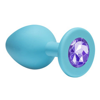 Анальная пробка 7,5см Lola Games Emotions Cutie Small Turquoise Light Purple Crystal 4011-05Lola