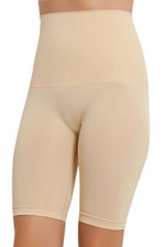 Корректирующие бриджи с высокой талией (Размер: S) (Цвет: телесный)