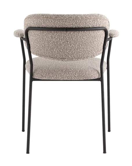 Стул Carol с подлокотниками, серое букле