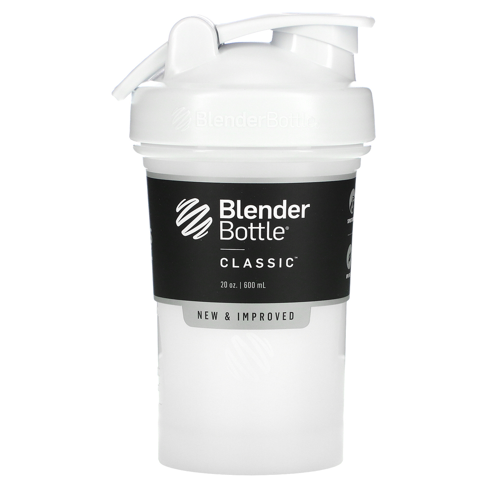 Blender Bottle, Classic With Loop, классический шейкер с петелькой, белый 600 мл (20 унций)