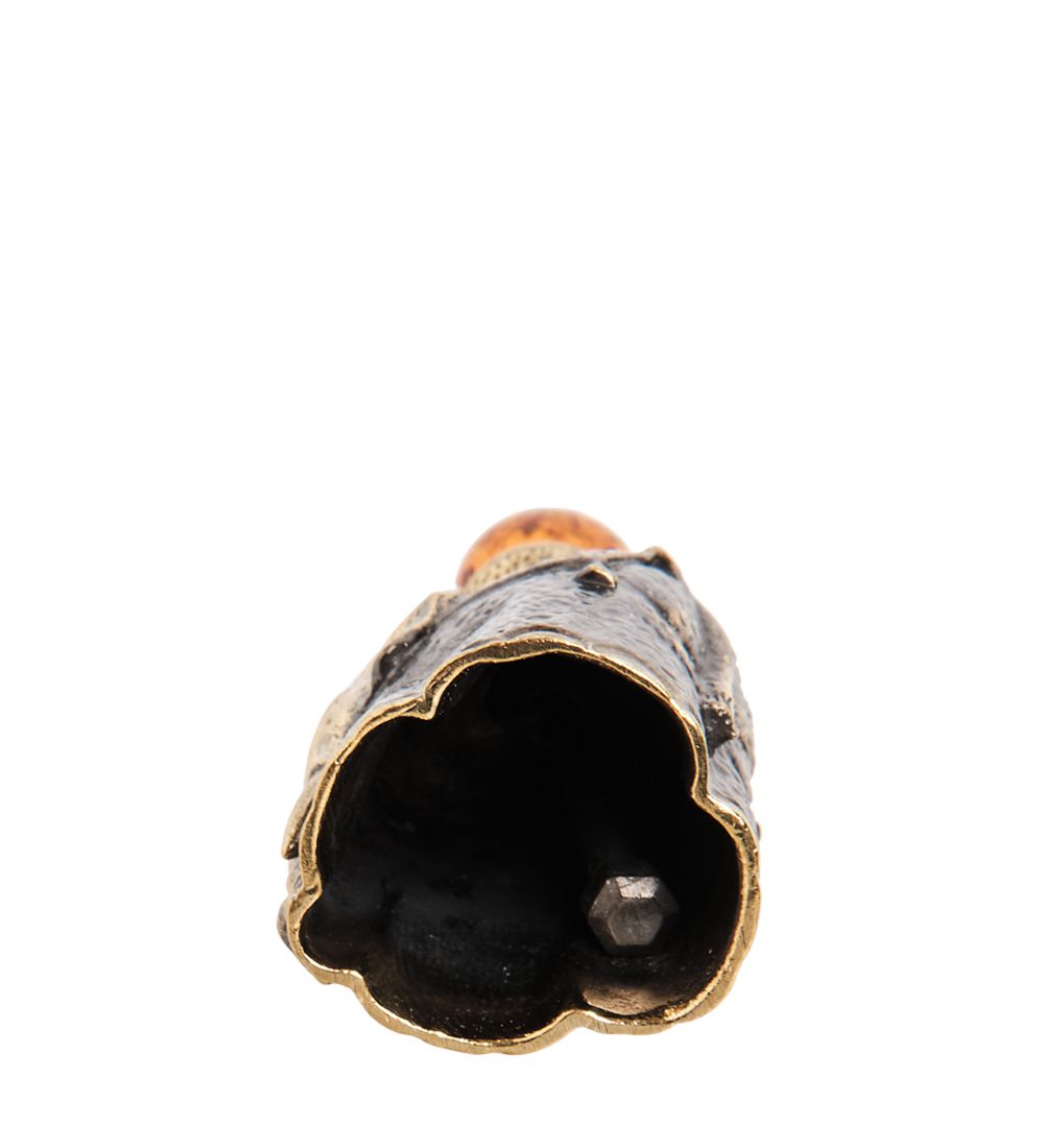 AM-2016 Фигурка «Колокольчик-Слон индийский» (латунь, янтарь)