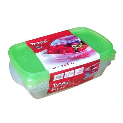 Комплект контейнеров "ТРИО" 0.7л ( 3 шт) зеленый