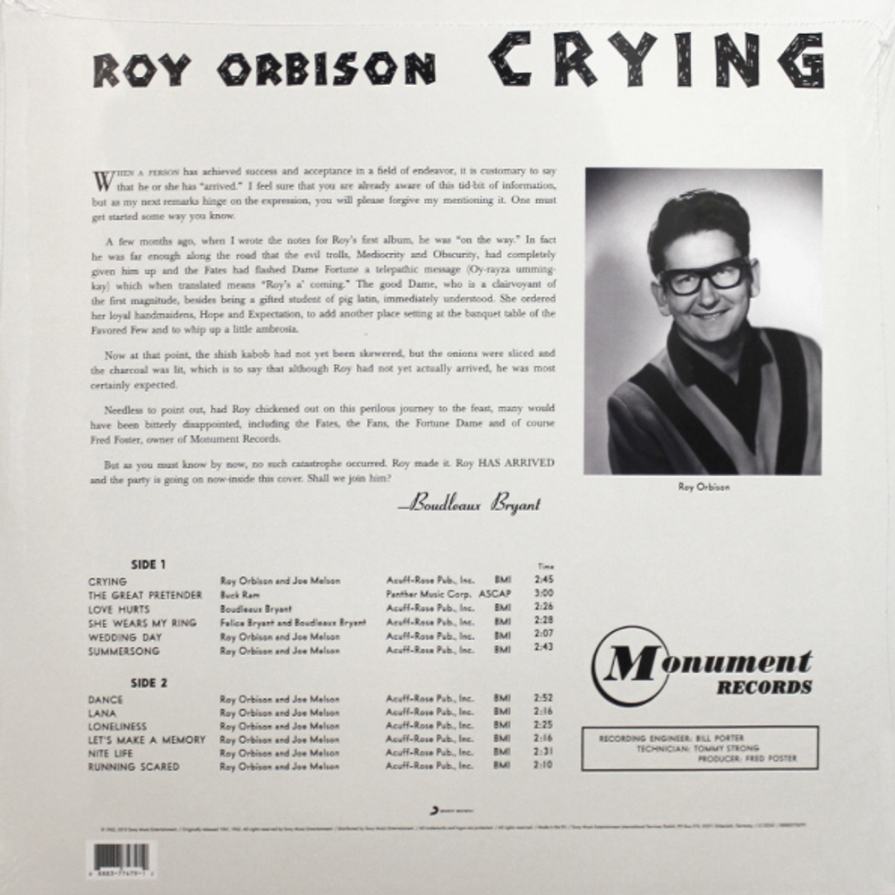 Roy Orbison / Crying (LP)