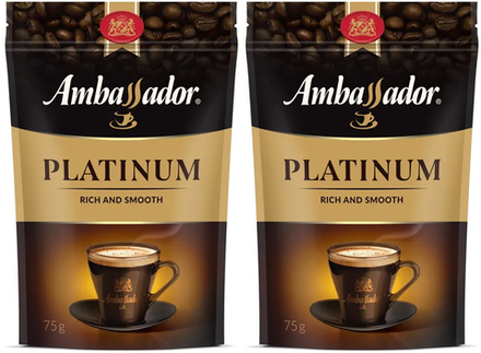 Кофе растворимый Ambassador Platinum, 75 г (Амбассадор) х 2 шт
