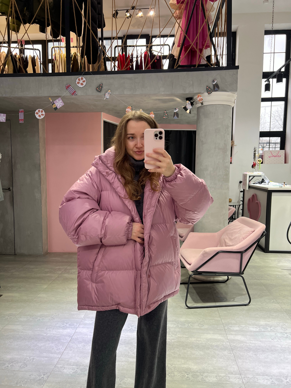 Пуховик Marshmallow розовый