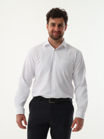 Сорочка мужская ELITA длинный рукав, цвет белый, фактурная елочка полоски 59011 27