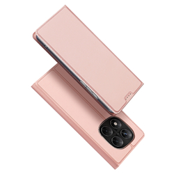 Чехол книжка из PU кожи розового цвета от Dux Ducis для Xiaomi Redmi Note 14 Pro 4G, серия Skin Pro Series Case