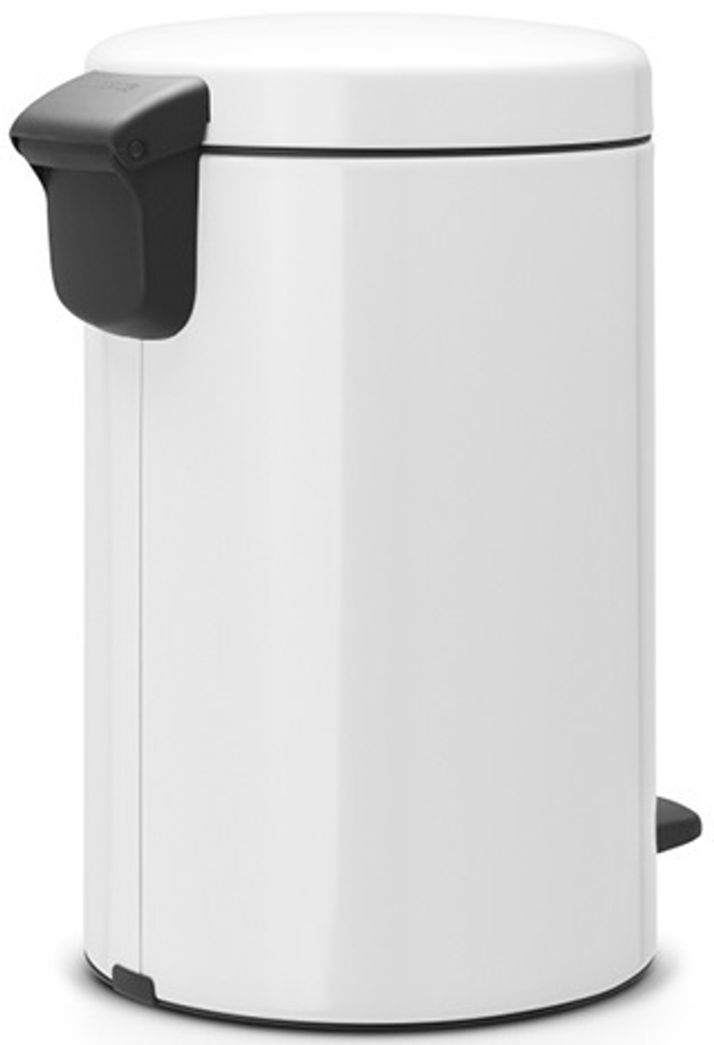 Ведро Brabantia NewIcon 12л белое вид сзади