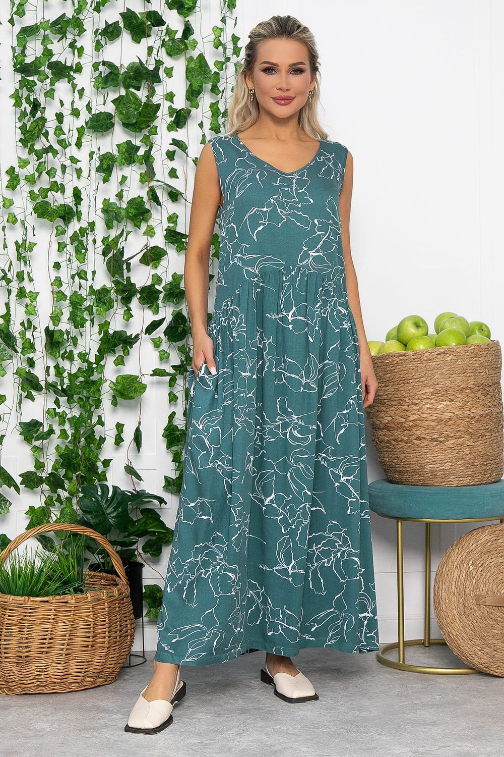 Сарафан Нерея (изумруд) П13570-1М LT Collection