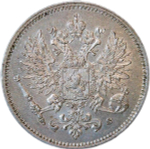 25 пенни (pennia) 1915 S, монета для Финляндии (XF)