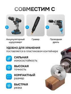 Набор дисков и отрезных кругов для гравера, дрели, шуруповерта