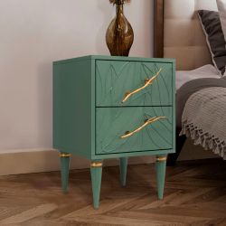 Тумба Арт Колор leaves Классик Голд Зеленый нефрит