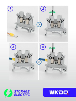Клемма соединительная винтовая на DIN-рейку 2,5, 100 шт. (заводская упаковка)