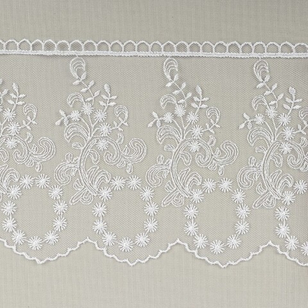 Кружево "Gamma", "сетка" 52857, 120 мм кремовый