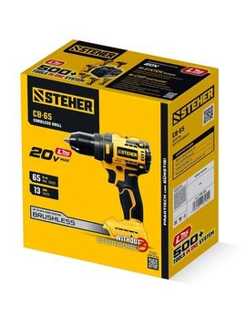 STEHER 20 В, 65 Н·м, без АКБ (LMS), бесщеточная дрель-шуруповерт (CB-65)