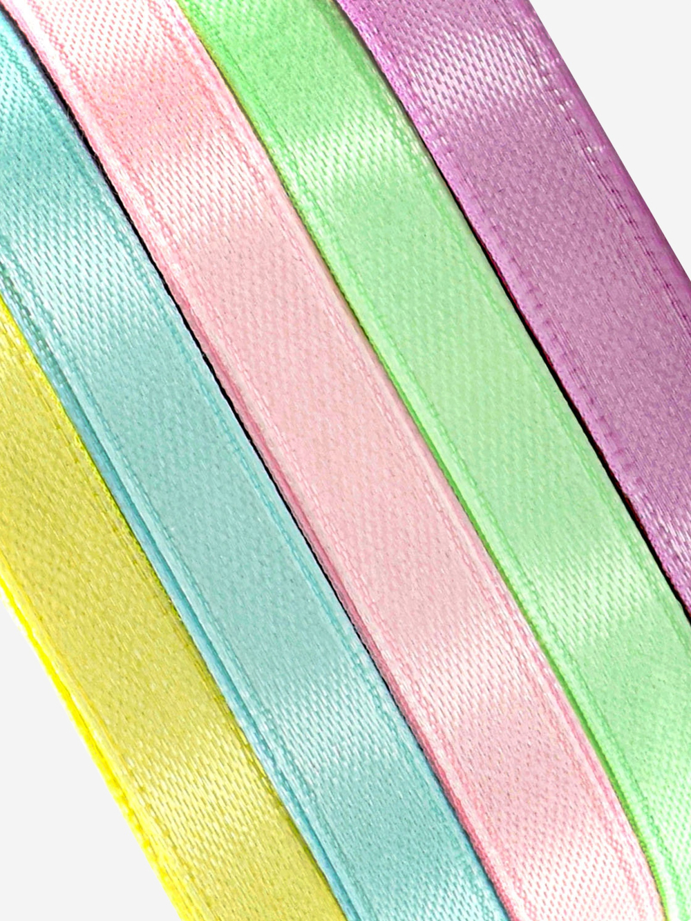 Набор лент атласных (5шт) 10мм*25±1ярд(23м±1м) №16/19/26/34/40 радуга АУ 3758783