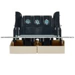 BRITE Выключатель 2-клавишный с индикацией для отелей 10А ВС10-2-9-БрКр бежевый IEK