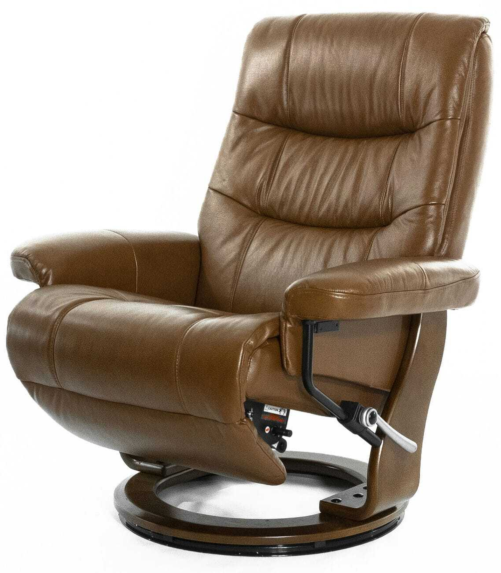 Кресло реклайнер Relax Valencia 7583WQ, обивка натуральная кожа (034 коричневый /029 WALNUT)