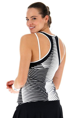 Женский топ теннисный Lotto Top Ten W II Tank PRT PL - bright white/all black