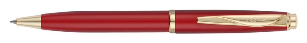 Фото ручка шариковая Pierre Cardin GAMME Classic PC0923BP красного цвета с позолоченными деталями в подарочной  коробке с гарантией