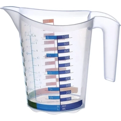 Кружка мерная Домино 1 л (прозрачный)