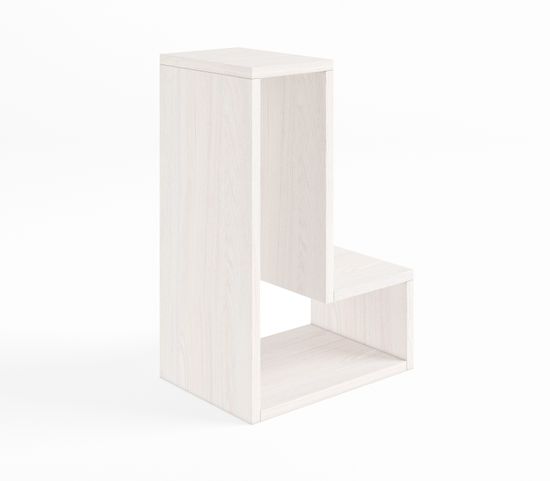 Полка ФЕХТА L-образная /348*506*230/ анкор белый