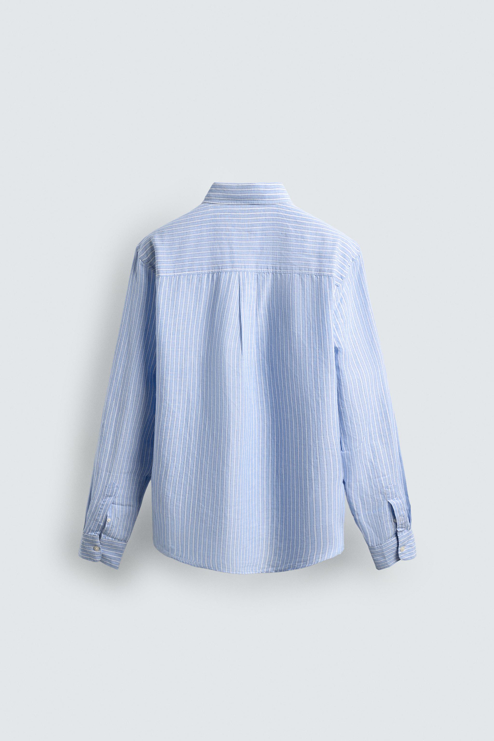 ZARА РУБАШКА REGULAR FIT ИЗ ЛЬНА И ХЛОПКА, ПОЛОСКИ