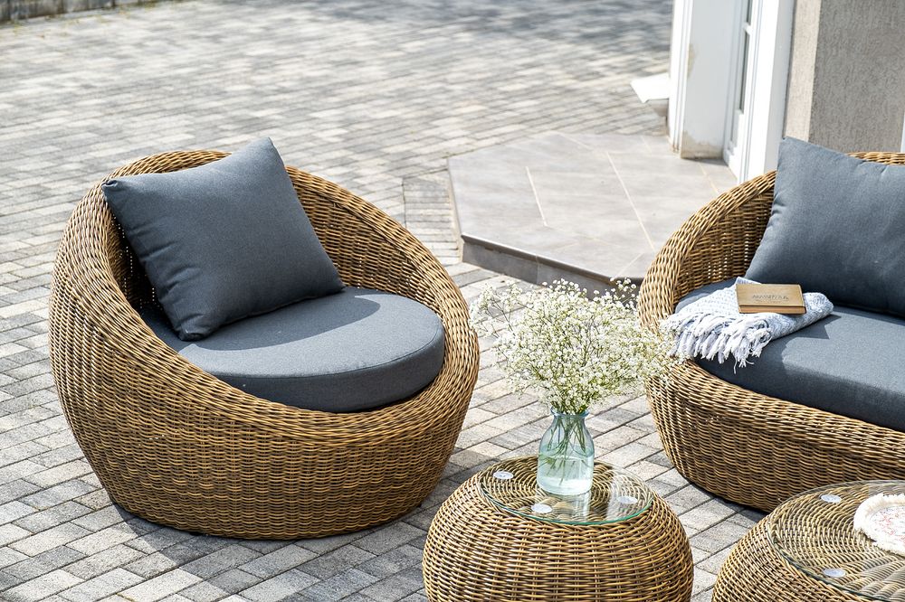 "Барселона" лаунж-зона из искусственного ротанга, цвет соломенный