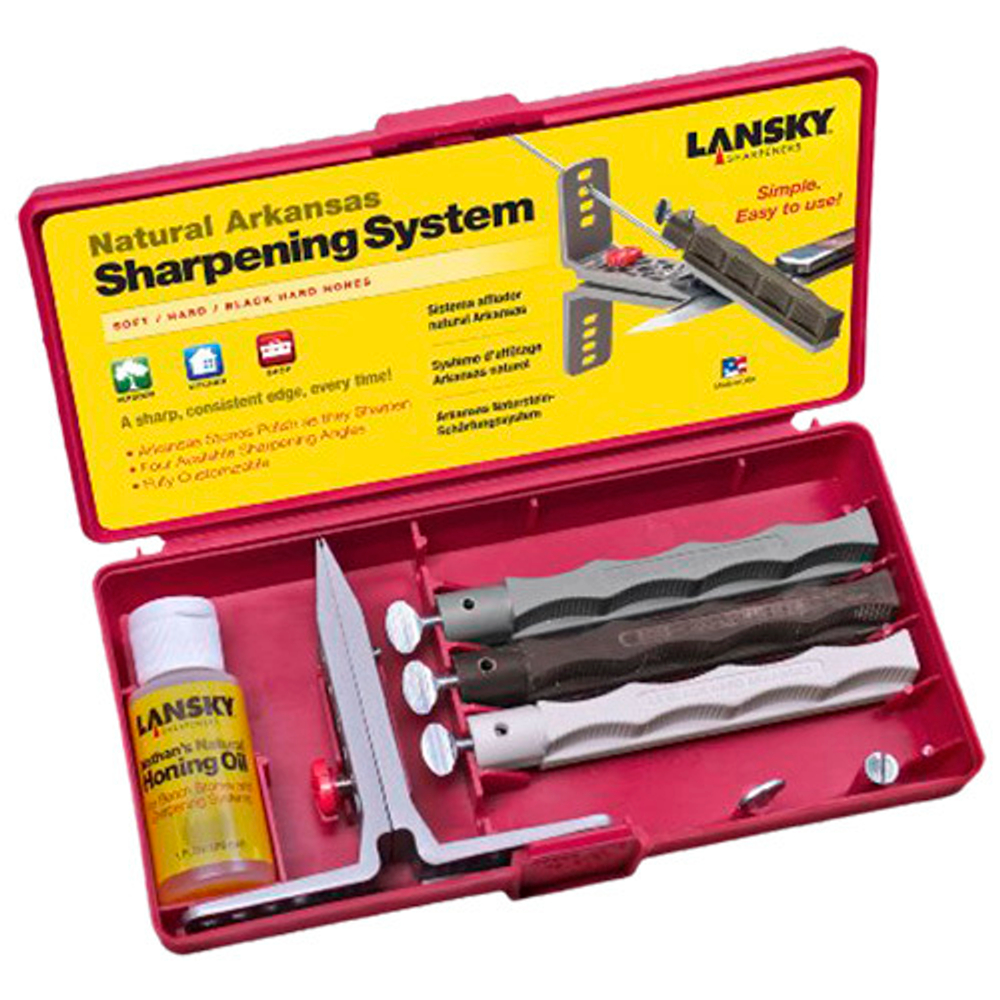 Точильная система Lansky Natural Arkansas Knife Sharpening System LKNAT