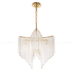 Люстра Cloyd NIBELUNG C8 / Ø60 см - золото - прозрач. стекло (арт.10753)