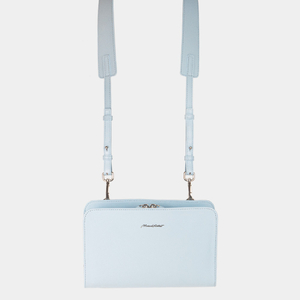 Сумка Emilie из кожи козы, голубого цвета