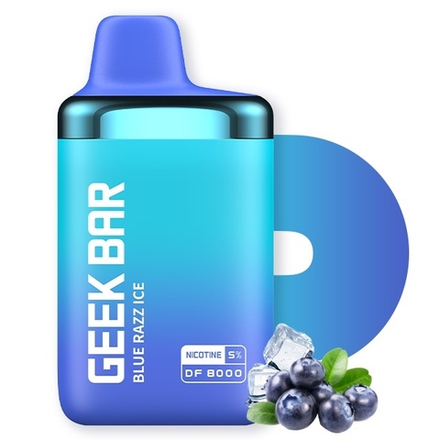 Geek bar DF8000 Blue razz ice (Черника-лёд) 8000 затяжек 20мг (2%)