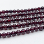 Бусины Гранат, диаметр 4,3-4,5 мм, цена за 43-44 шт (1/2 нити)