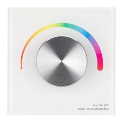 Панель SMART-P8-RGB-G-IN White (12-24V, 3x4A, Rotary, 2.4G) (Arlight, IP20 Пластик, 5 лет) 033764