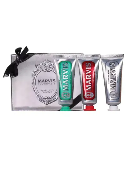 Подарочный набор зубных паст MARVIS (3х25мл) "Мята, Классическая насыщенная мята, Мята и корица"