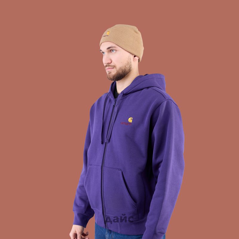 Шапка Carhartt WIP American Script Beanie артикул:I034235_peanut - купить в магазине Дайс