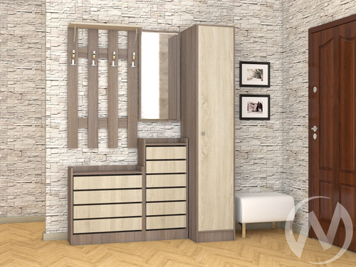 Прихожая "Ямайка" (ясень шимо/дуб сонома) Комплектация 1