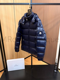Синий пуховик Moncler Maya премиум класса