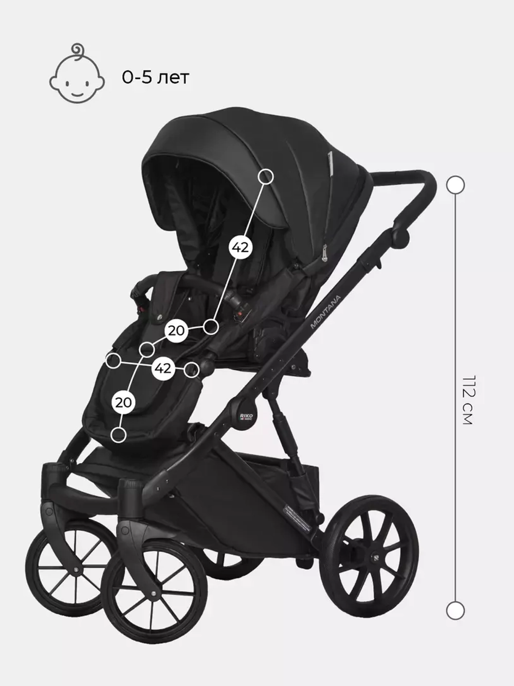 Коляска MONTANA ECCO (2 в 1) (RIKO BASIC)