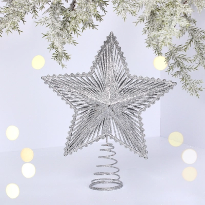 Звезда на ёлку 20*23 см «Волшебница», Серебро