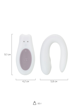 Парный вибратор Satisfyer Double Joy с приложением (белый)
