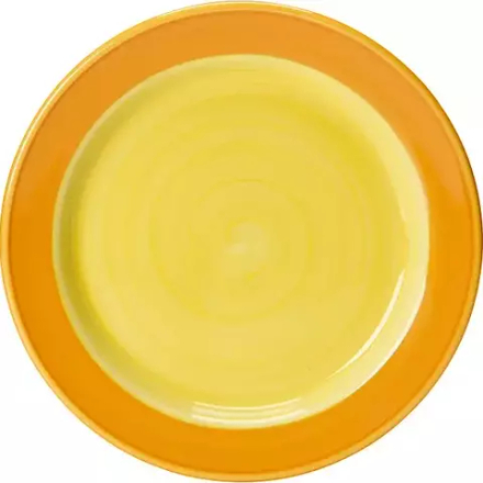 Тарелка «Фридом Йеллоу» мелкая фарфор D=16см белый,желт
