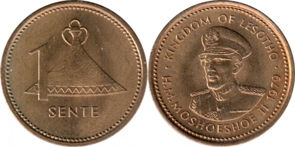 Лесото 1 сенте, 1979 - 1989 Мошвешве II XF