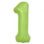 Agura Шар 40" / 102 см "Цифра 1" сатин Фисташка Slim (БГ-60)