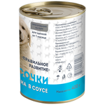 Влажный корм Мнямс На каждый день Кусочки в соусе с телятиной для щенков «ПРАВИЛЬНОЕ РАЗВИТИЕ» 400 г