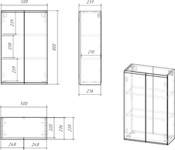 Шкаф над стиральной машиной DIWO Суздаль 50 подвесной, белый